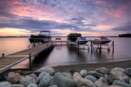 Boat dock cleaning